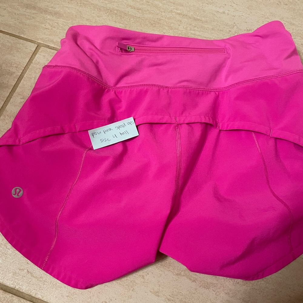 Lululemon pow pink speed ups tall
